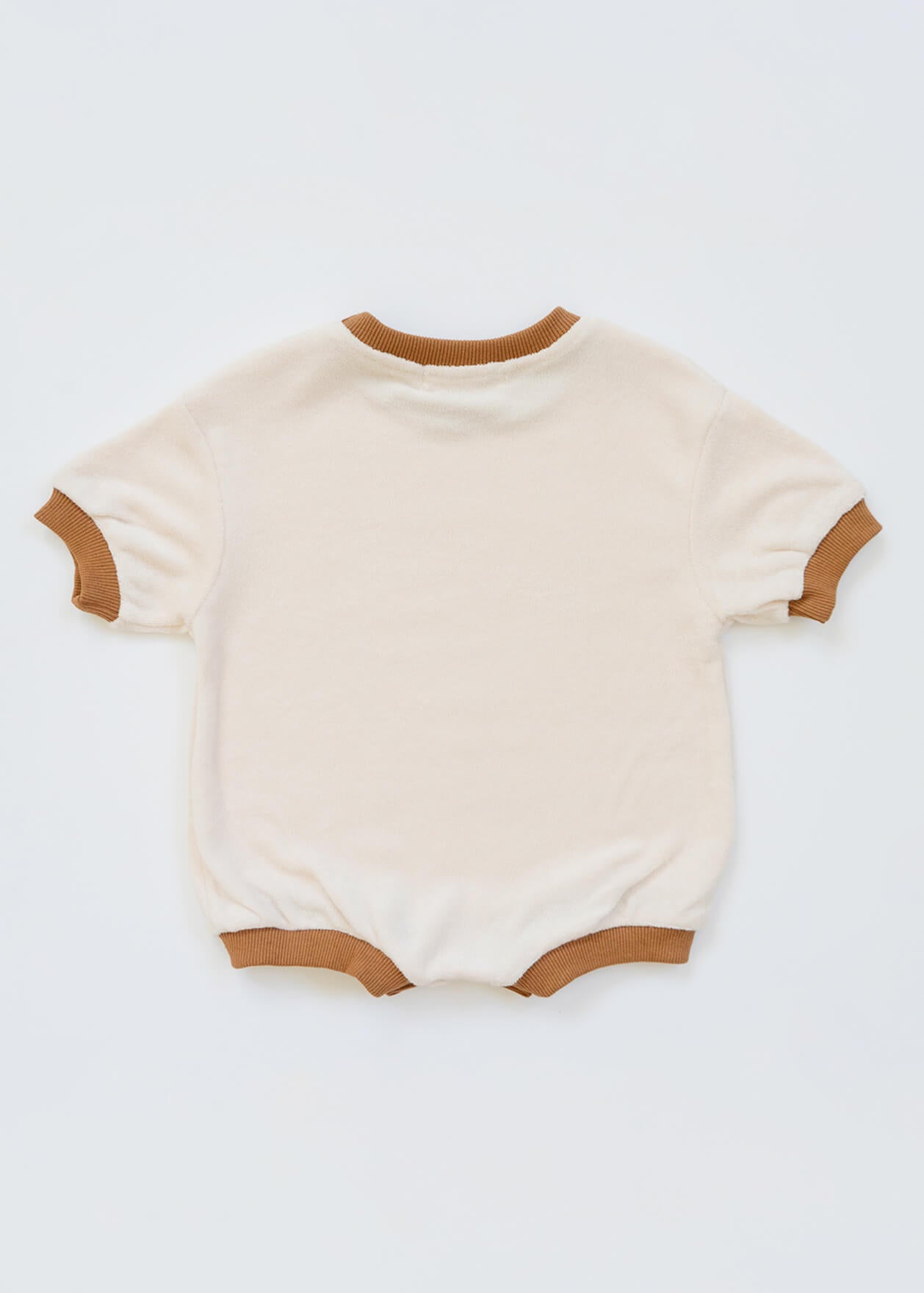 BYRON Terry Towelling Gender-Neutral Romper towel cotton neutral brown beige gender neutral boys girls summer soft oversized fashion style toddler baby newborn
