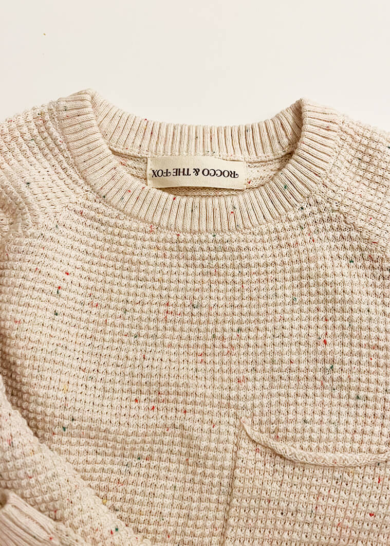 Almost Perfect: BLAKE Speckled Waffle Sweater - Rocco & The Fox