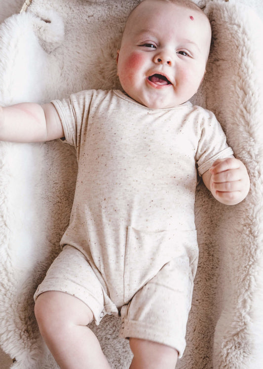 BAILEY Speckled Romper with Pocket - Rocco & The Fox