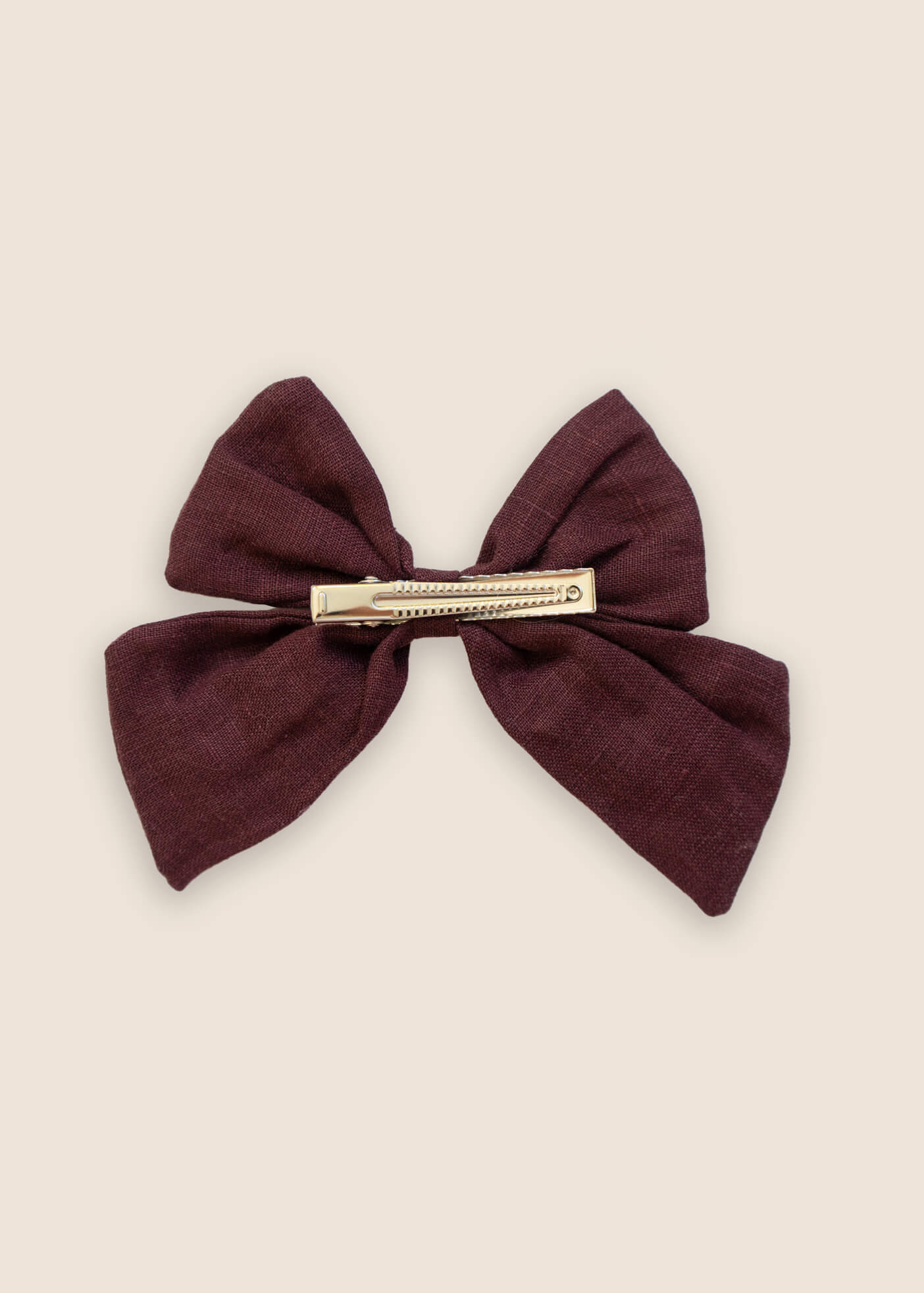 BELLE Bow Hair Clip - Red Wine - Rocco & The Fox