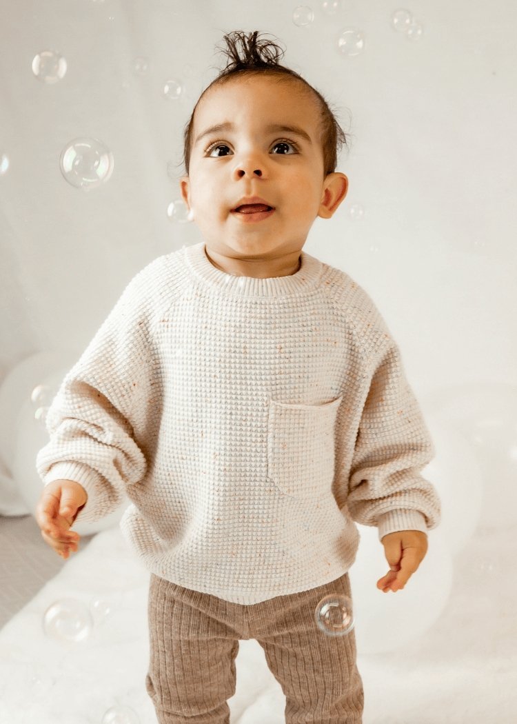 BLAKE Speckled Waffle Sweater - Rocco & The Fox