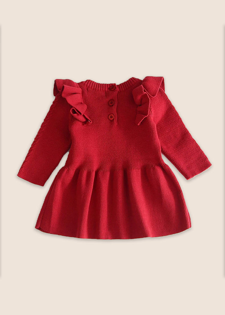 ETTA Knitted Dress - Crimson - Rocco & The Fox