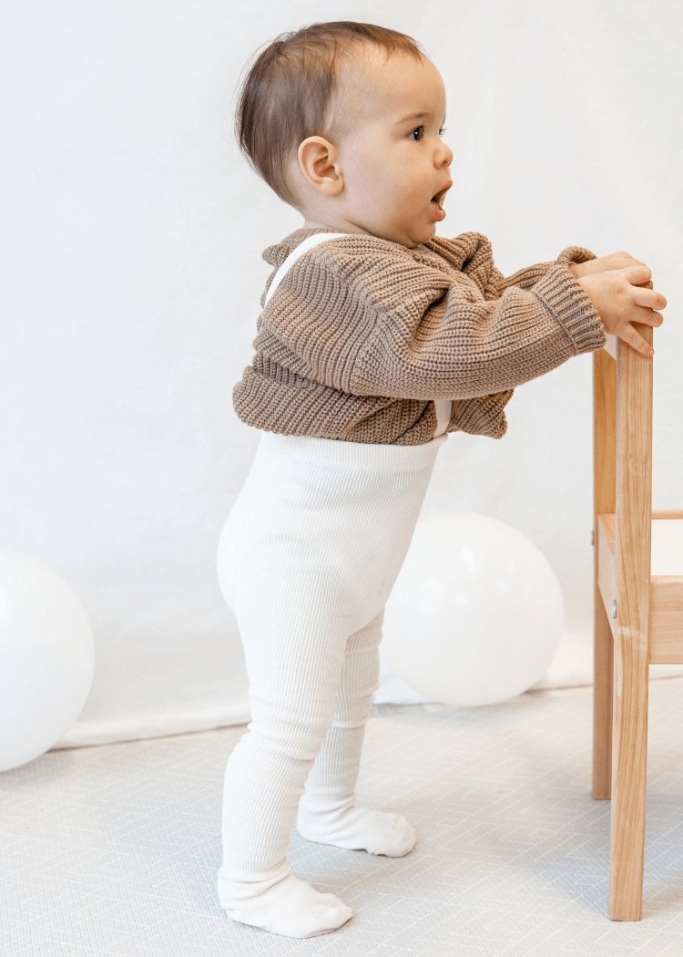 HUNTER Tights with Braces Straps - Cream (Baby/Toddler)