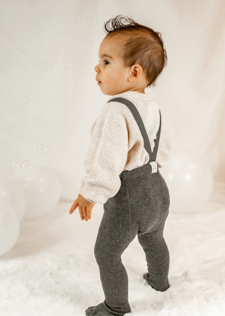 HUNTER Tights with Braces Straps - Midnight (Baby/Toddler) - Rocco & The Fox