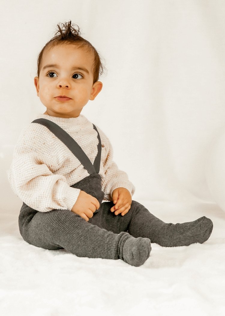 HUNTER Tights with Braces Straps - Midnight (Baby/Toddler)