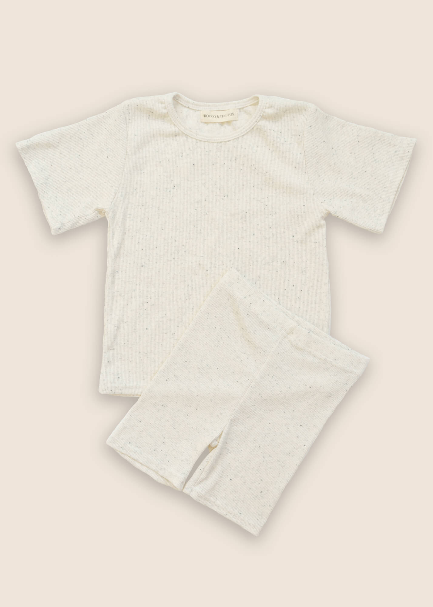 KNOX Speckled Ribbed T-Shirt + Cycling Shorts Set - Rocco & The Fox