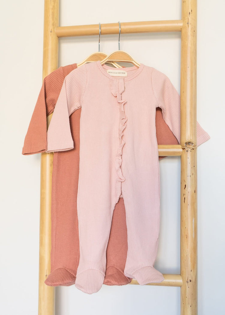 NOVA Newborn Zip-Up Sleepsuit - Blush Pink - Rocco & The Fox