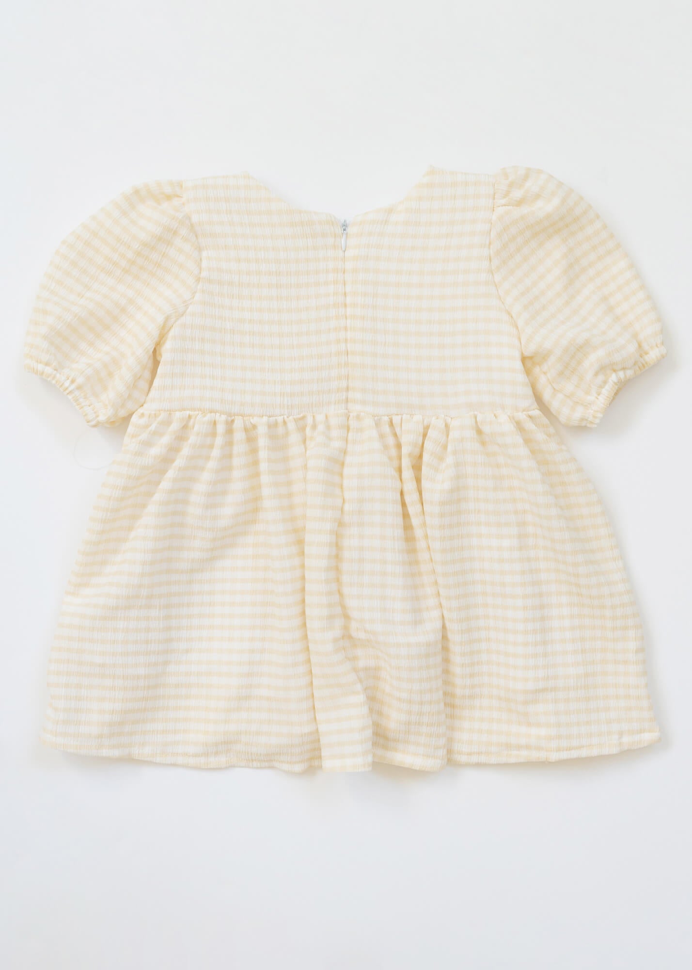 PENELOPE Gingham Puff Sleeve Dress girls baby toddler yellow summer dress cute girly